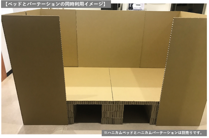 ペーパーハニカム　段ボールベッド　避難所ベッド