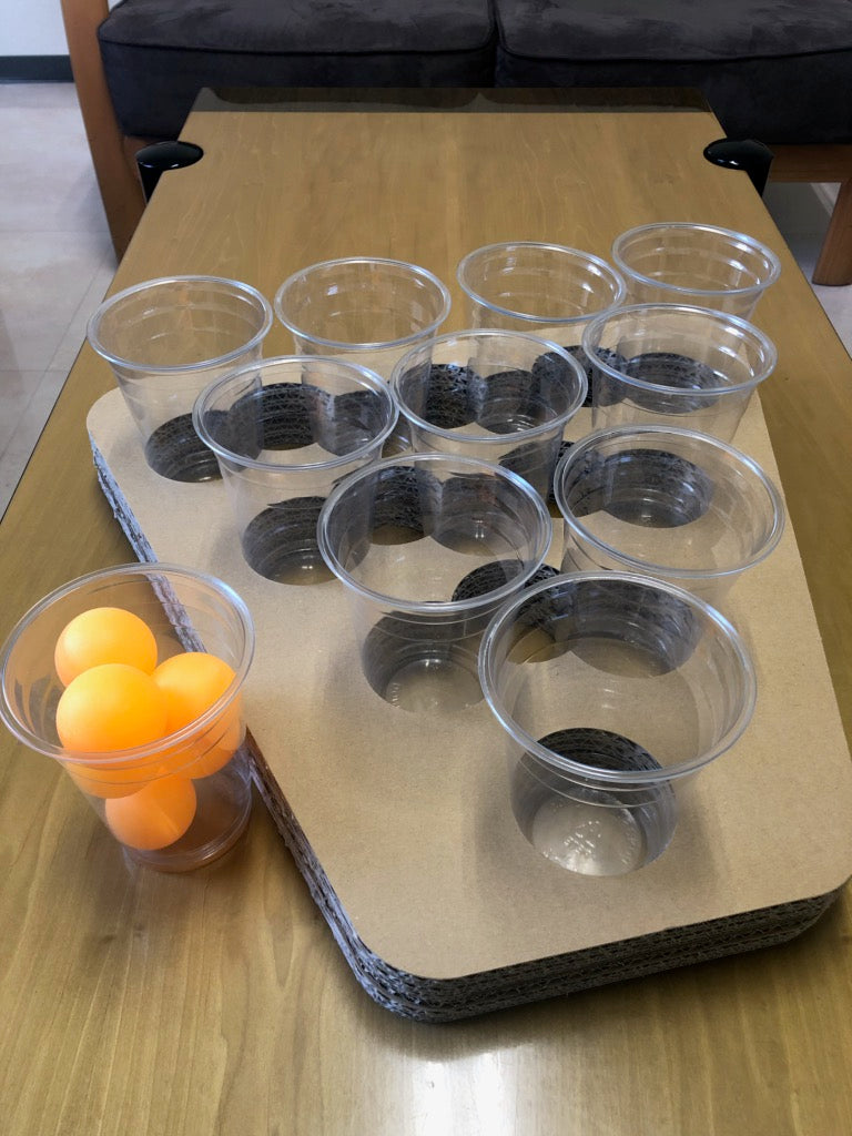 ビアポンセット（カップホルダー、コップ20個、ピンポン10個セット）