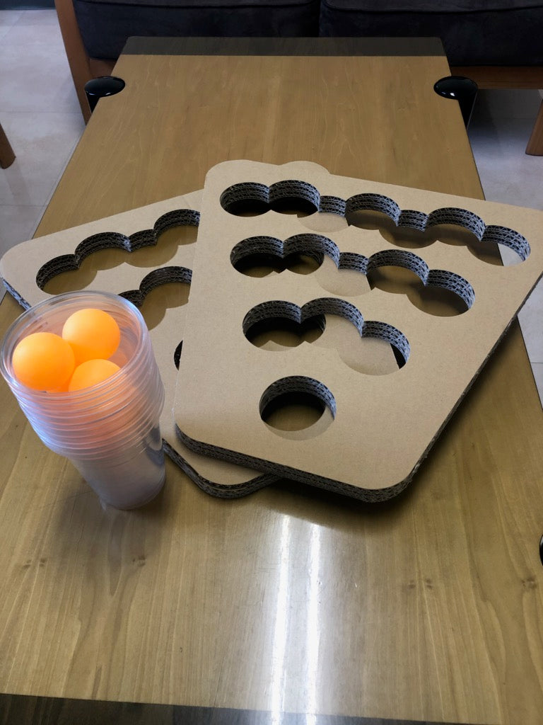 ビアポンセット（カップホルダー、コップ20個、ピンポン10個セット）